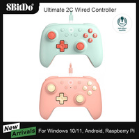 8BitDo Ultimate 2C Wired Gaming Controller Gamepad with Hall Effect Joystick Tiggers for Windows and Android Accesssories