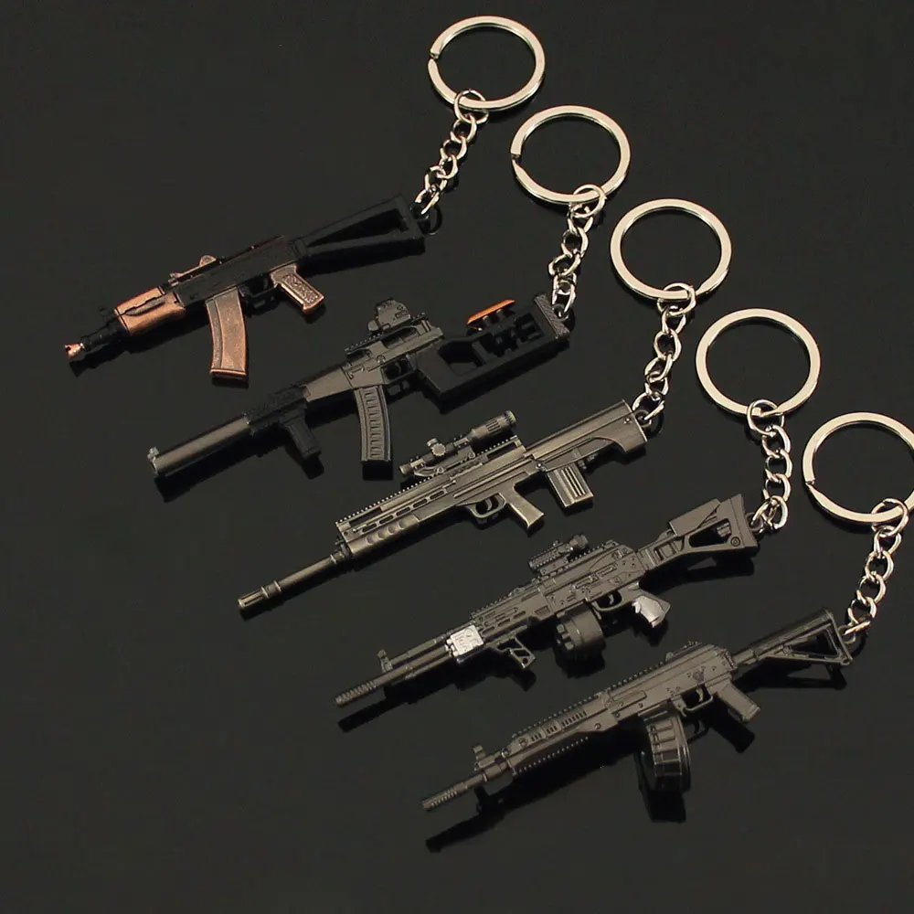 Mini Metal Toy Gun AEK PK16 T88 VSS Shooter Rifle Model CS Game Toy Accessories Alloy Keychain Pendant Christmas Gift ZG368