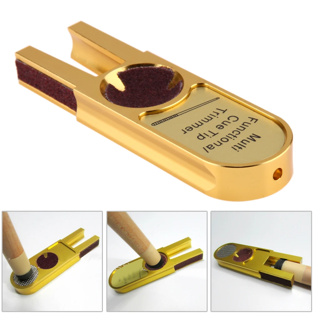 

U Shaped Cue Tip Trimmer Multi-Function Billiards Pool Cue Tip Shaper Tool Pool Cue Tips Sharper for Billiard Sports
