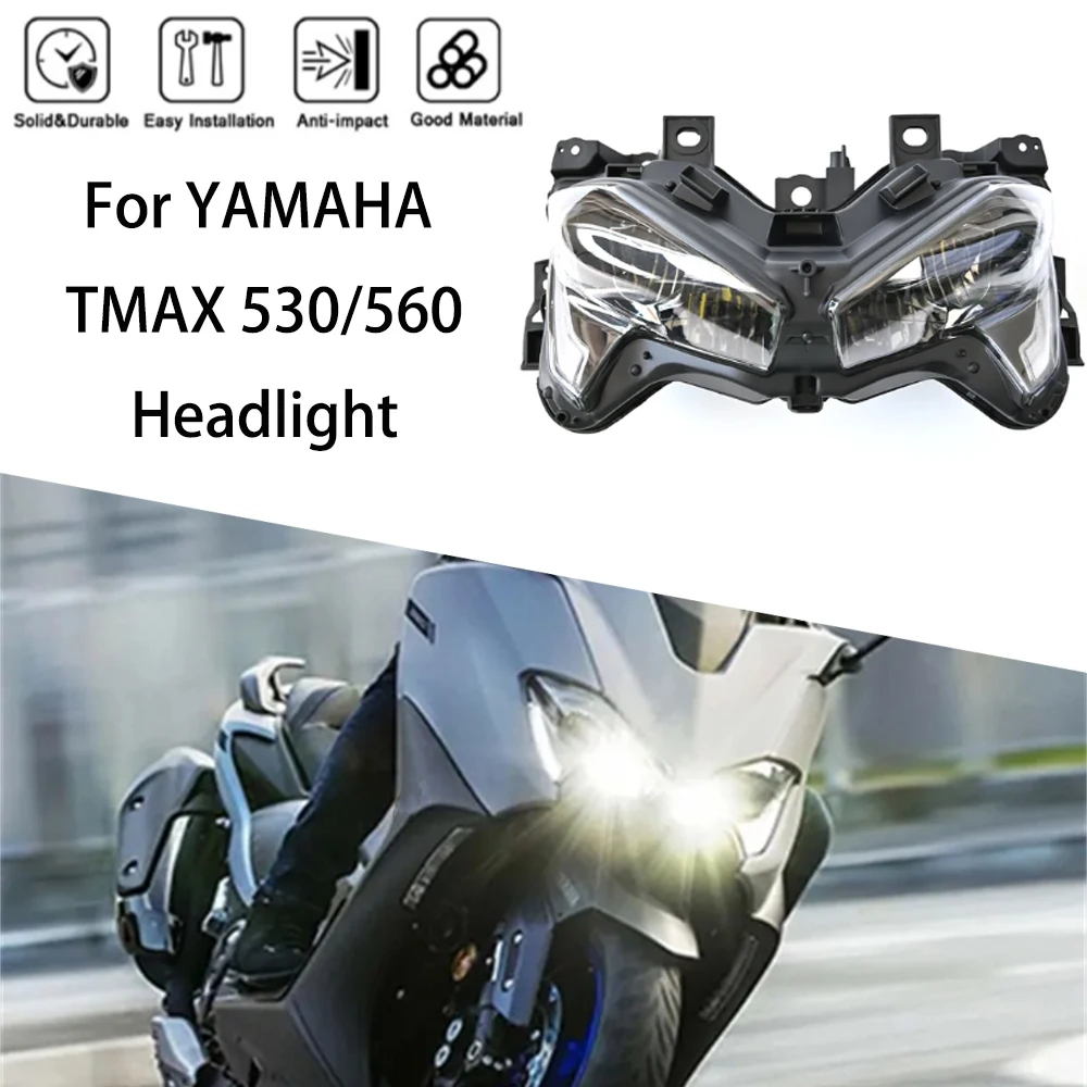 

For YAMAHA TMAX530 TMAX560 tmax560 tmax530 Headlight Headlamp Assembly Front Led Light Projector Waterproof Motocycle 2017-2020