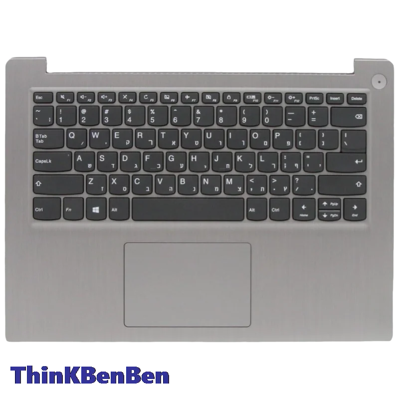 HB Hebrew Grey Keyboard Upper Case Palmrest Shell Cover For Lenovo Ideapad 3 14 14ADA IIL 14ARE 14IGL 14IML 14ITL 05 5CB0X56601