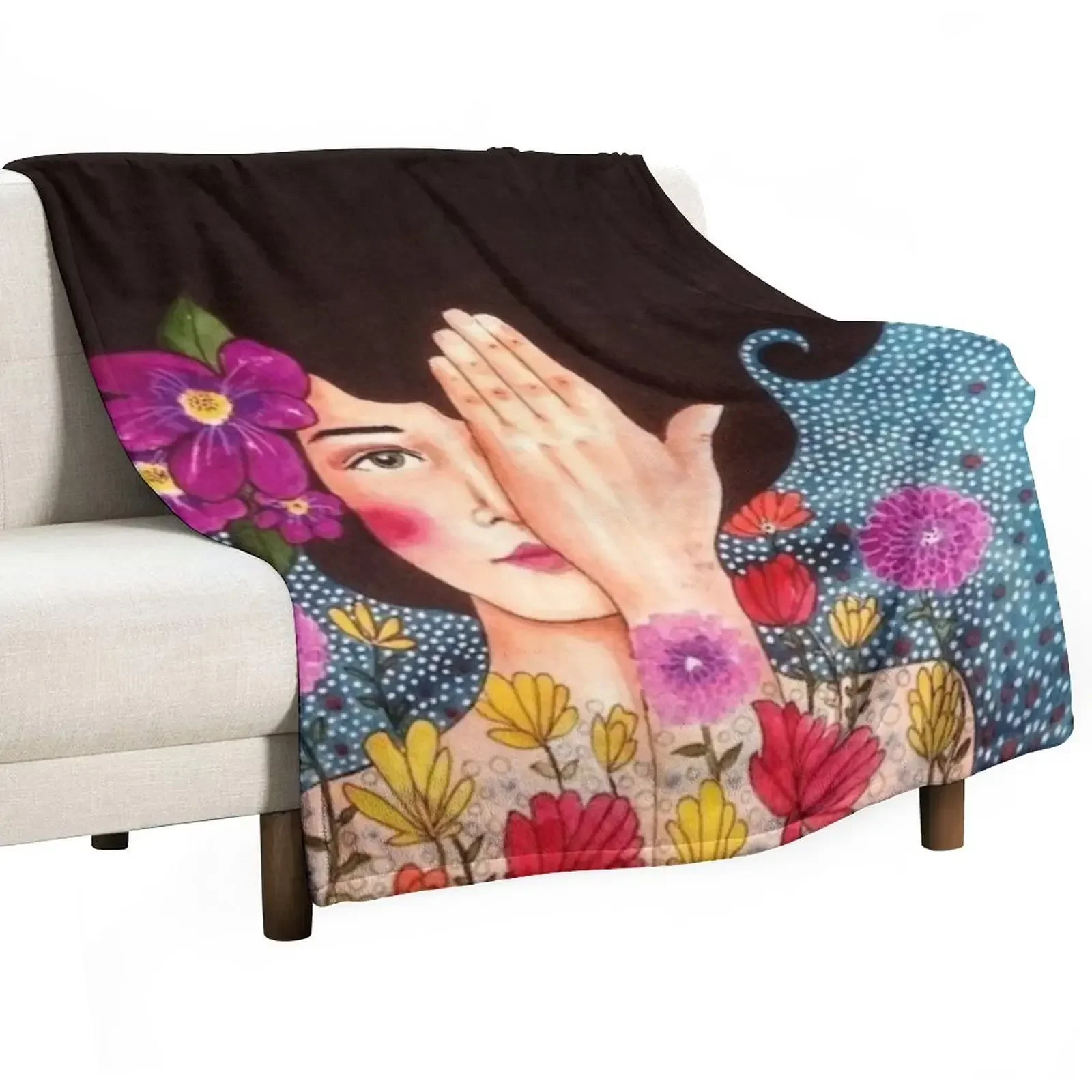 

hülya zdemir vibrant women Throw Blanket Bed Fashionable bed plaid Weighted Soft Plaid Blankets
