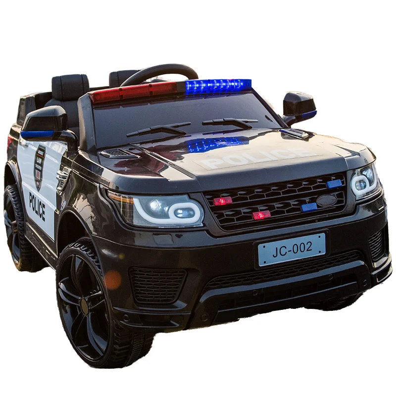 

Four-Wheeled Electric Police Car Toy with Remote Control Unisex Ride-On Vehicle with Plastic Seat for Kids Babies for Boys Girls