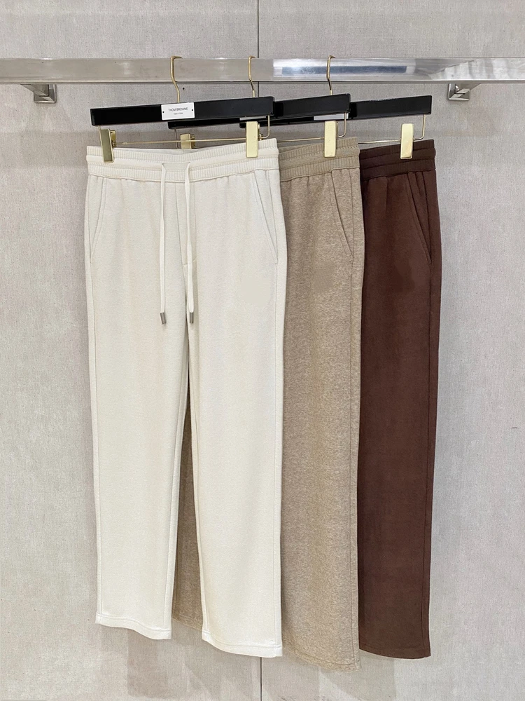 

Мужские повседневные хлопковые прямые брюки ntleman, осень-зима, новые брюки простого дизайна, удобная посадка