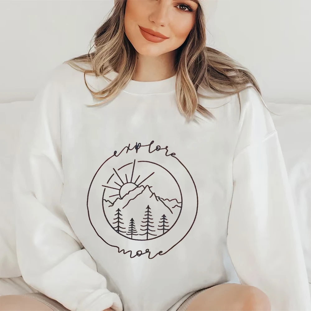 

Толстовка с круглым вырезом Sunset Hill Forest, толстовка с принтом в городском стиле, уличная одежда с длинными рукавами, удобный пуловер, весна-осень