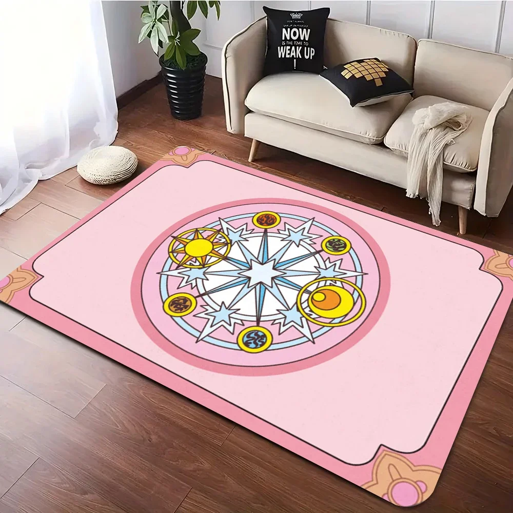 Mystical Design Non Slip Floor Rug Magic Array Carpet for Girls Room Decor Living Room Bedside Sofa Study Table Mat  anime rug