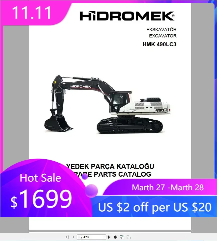 

AutoDVD Hidromek Machinery 2021 PDF 6,52 ГБ 2021 Руководство по обслуживанию и детали Руководство по эксплуатации и схемам