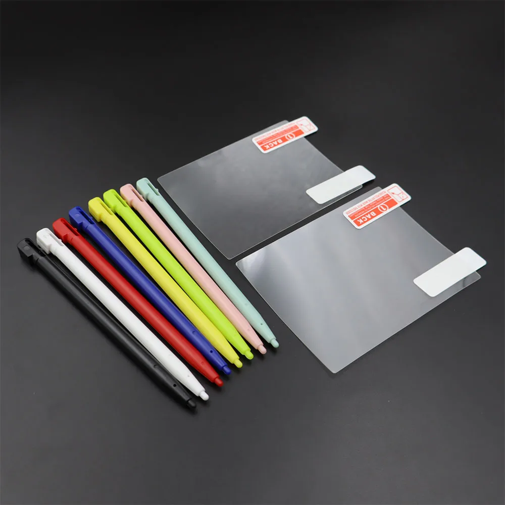 Nintend NDSi 스타일러스 펜 및 NDSi 용 스크린 보호기 용 2 세트 교체 스크린 보호 필름 + 터치 스크린 펜