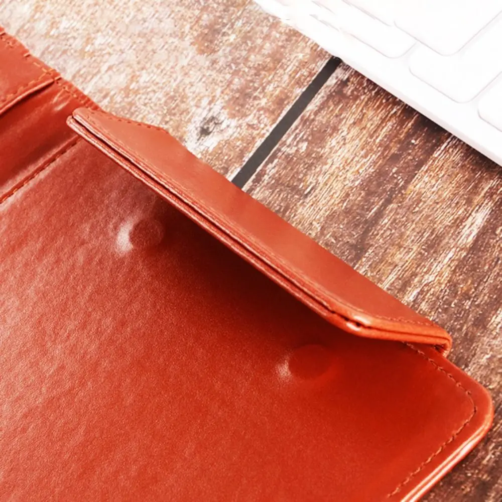 PU Leather A5 File Folder Card Slot With Elastic Pen Insert Business Meeting Contract Clamp Waterproof Order Dishes Note Holder view 4