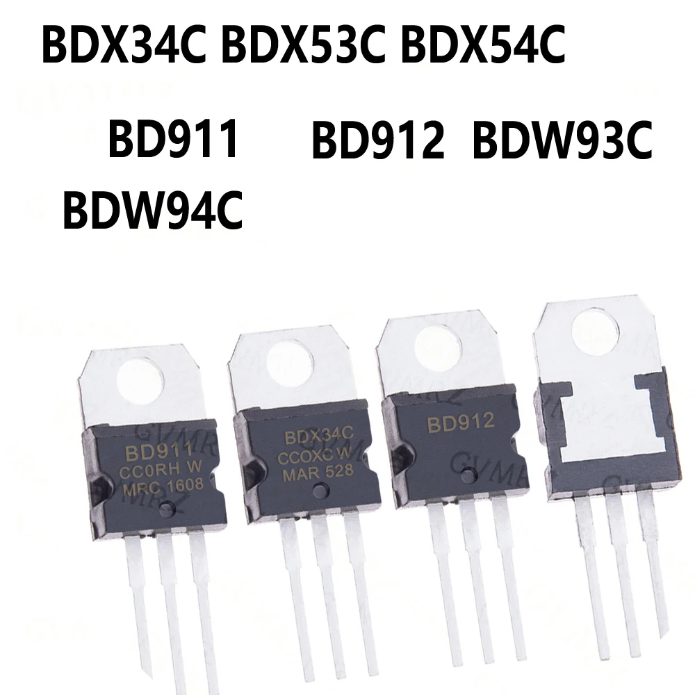 10pcs/lot TO-220 BD911 BD912 BDW93C BDW94C BDX33C BDX34C BDX53C BDX54C TO-220 Transistor