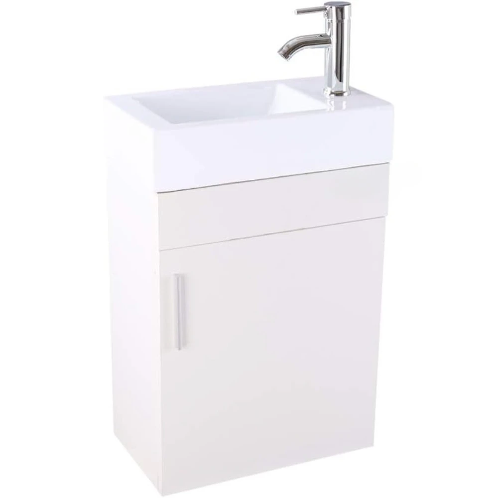 Bathroom Vanity Sink Combo for Small Space MDF Modern Design Wall Mounted Floating Vanity Cabinet Set