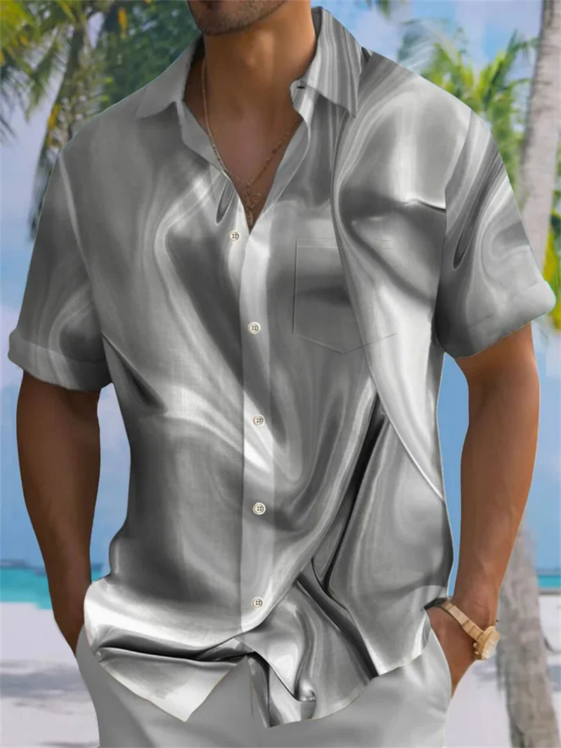 

Hawaii 3D printed shirt men's summer casual shirt cartoon pattern shirt fashionable beach short sleeved shirt