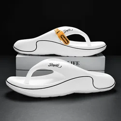 Summer New Men's Flip Flops Indoor Outdoor Beach Sandals Thick Soft Sole Bathroom Slides Shoes Man Non-slip Home Slippers Clogs