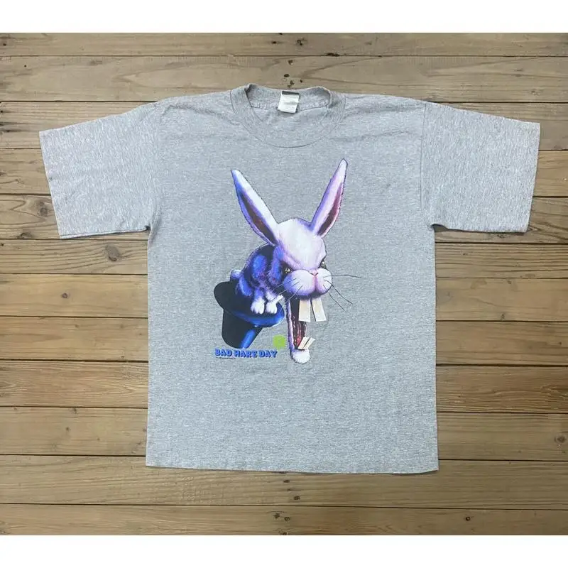 قميص Vtg 90s goosebumps مقاس XL M أرنب أرنب أنه أوهو فيلم رعب تلفزيوني