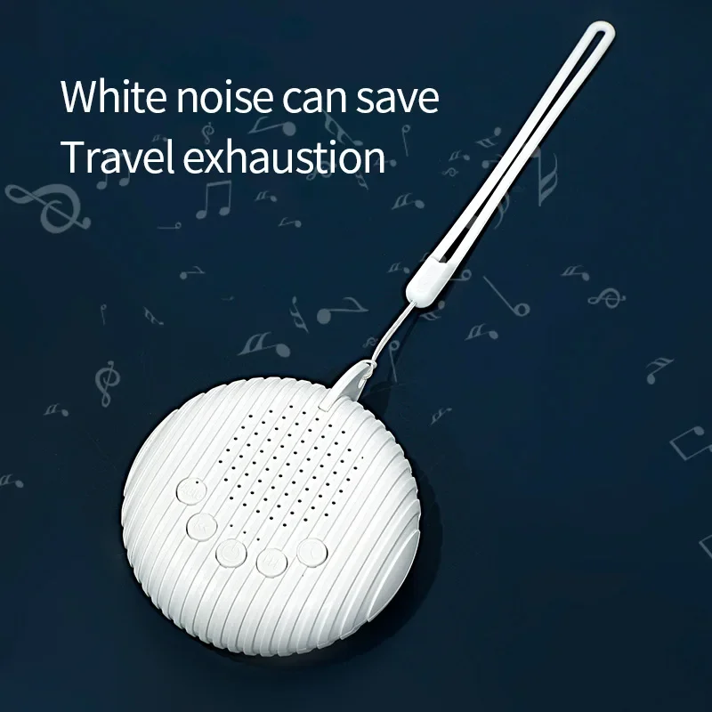 White Noise Sound Machine Portable Baby Sleep Machine 10 Soothing Sounds Volume Adjustable Built-in Rechargeable Battery USB