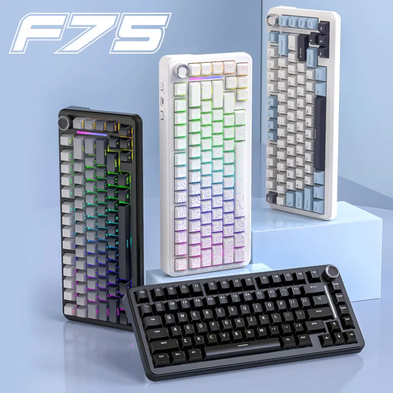 

FREE WOLF F75 Wireless mechanical gaming keyboard 75% Layout Tri - Mode 4000mAh Hot Swap