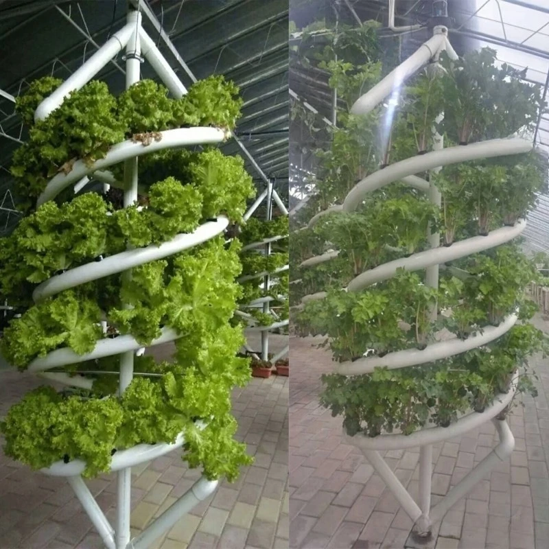 Spiral Pipeline Soilless Culture Hydroponic Planting System