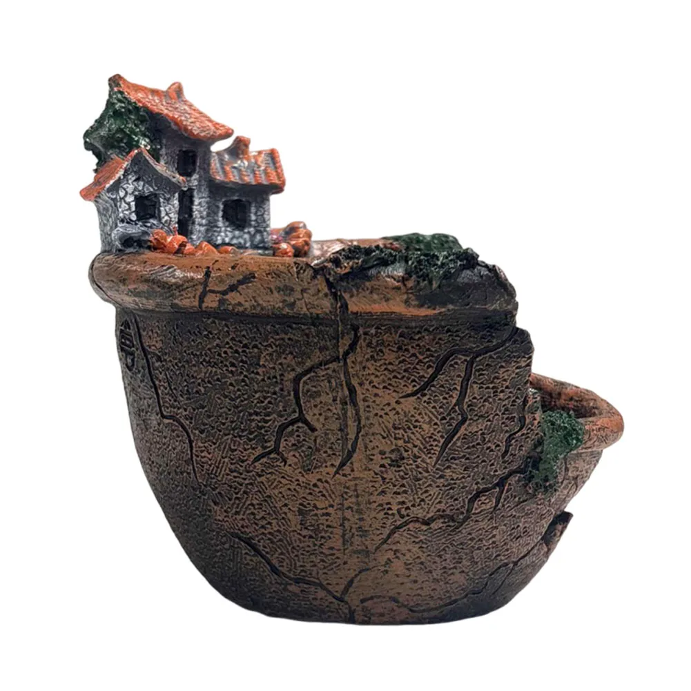 Succulent Pot Vintage Multi Pot Planter Decorative Small Plant Holder Resin Bonsai Container Vat Shape for  Cactus Succulent