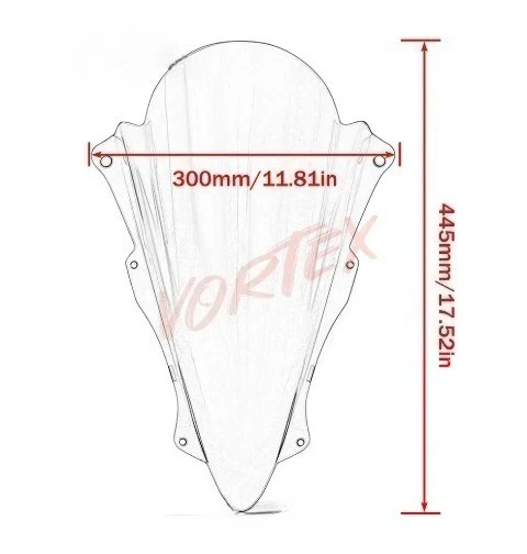 ZX4R ZX25R ZX4RR Windshield Wind Screen Deflector Shield For KAWASAKI ZX 4R 4RR 25R ZX4R ZX25R ZX-4R ZX-4RR ZX-25R 2020-2024 - Image 3