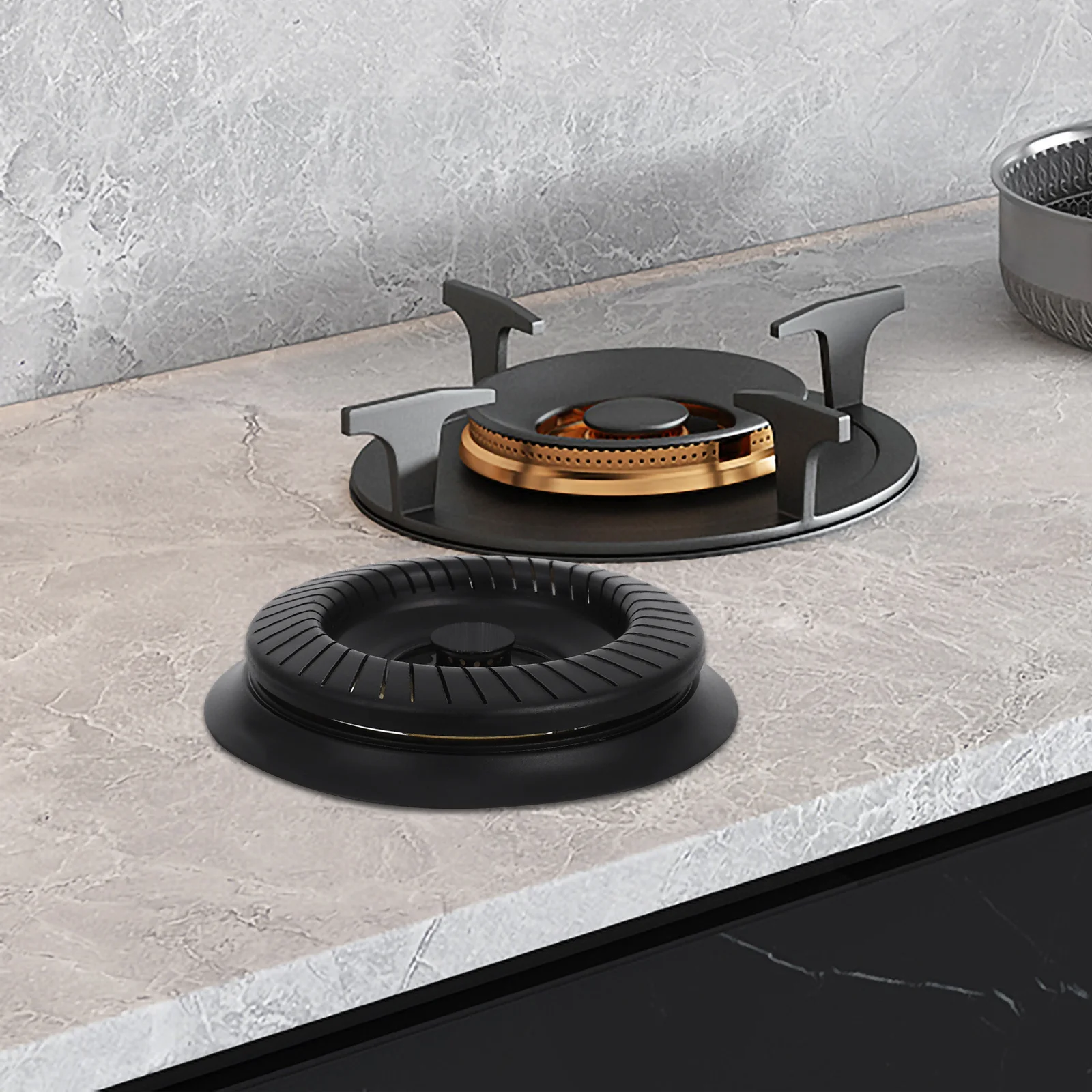 

Stainless Steel Burner Head Flame Separator Gas Stove Replacement Lid Durable Cooktop Kitchen Accessory