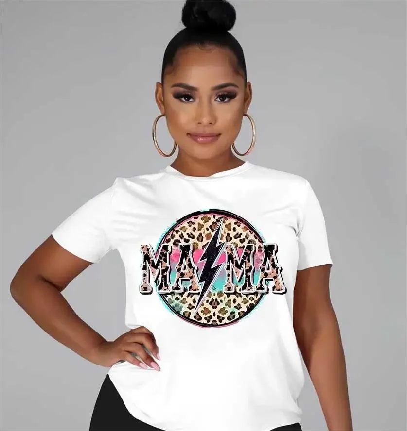 Women's Short-sleeved T-shirt Black Fashion Print Instagram Base Aesthetic Clothes  Women Clothing  Summer polyester fabric