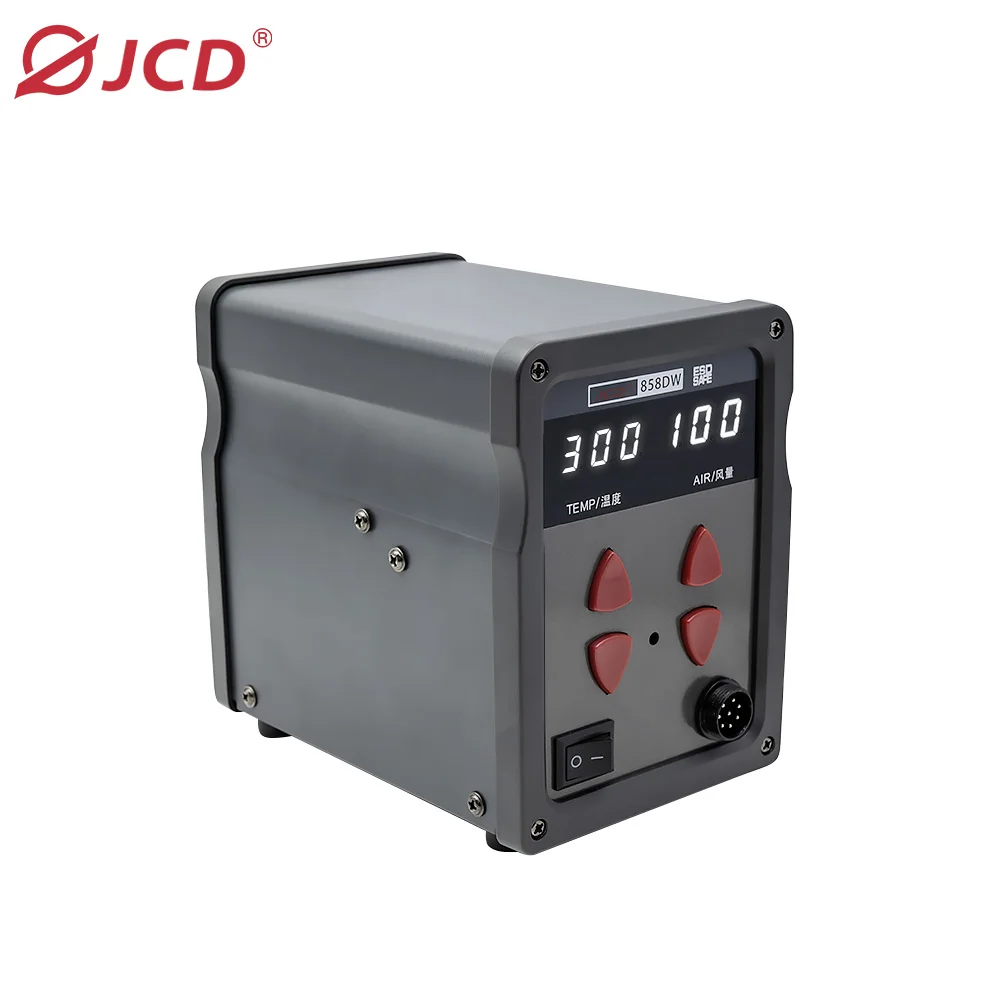 JCD-Hot Air Gun Soldagem Estação, LCD Digital Hot Air Gun, SMD, BGA, IC, Telefone móvel, Ferramenta de Reparo, Secador de cabelo, 858DW, 750W