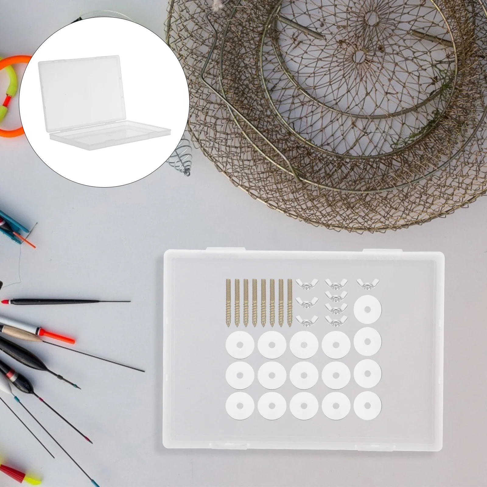 

3Pcs Office Storage Box Lightweight Tool Organizer Transparent Container for Crafts Beads Electronic Components Small Organizer