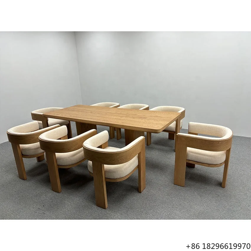 

Modern Solid Wood Dining Table Chair Set for Living Room Hotel Restaurant Home Furniture