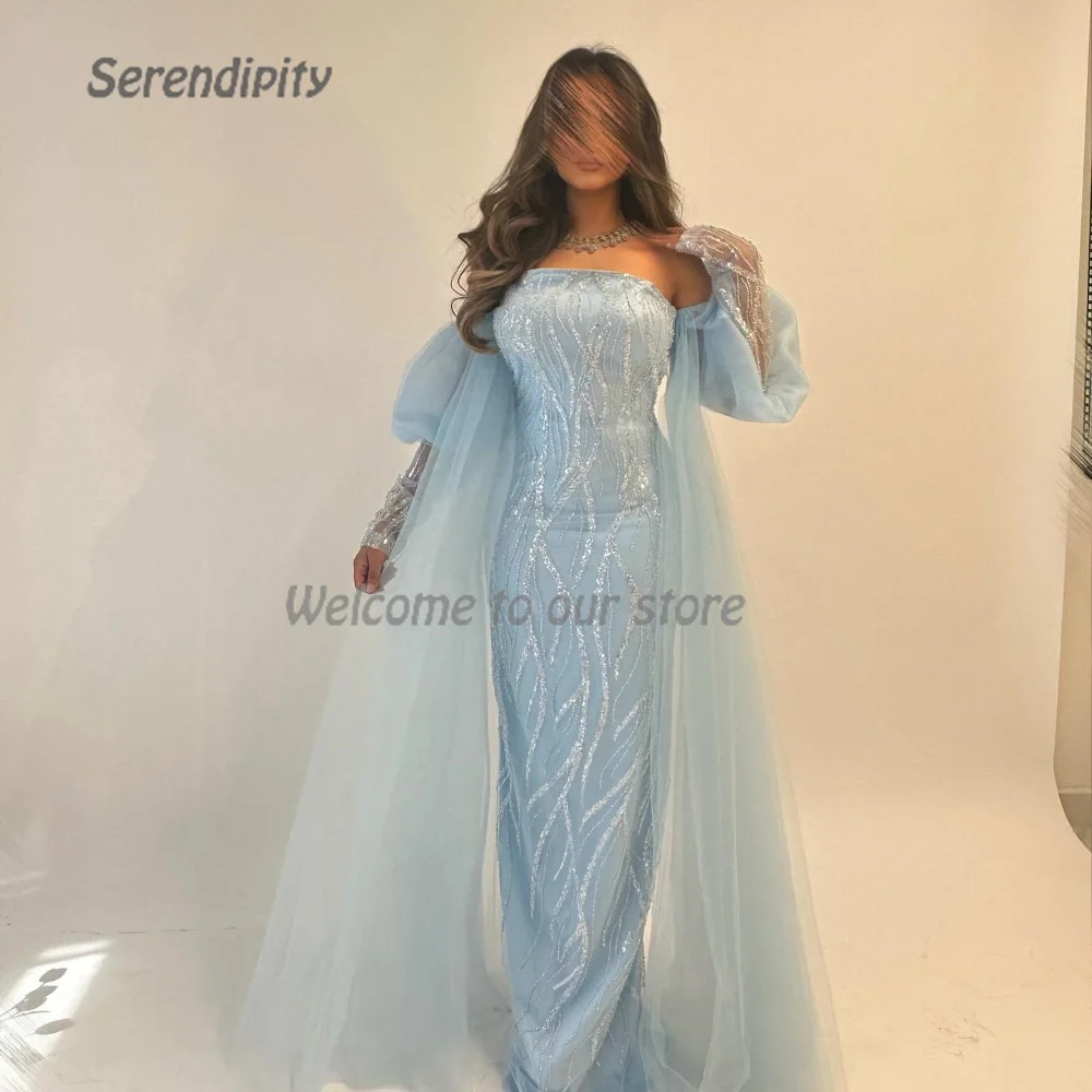 

Serendipity Evening Dress Floor-Length Mermaid Strapless Exquisite Sequined Saudi Arabia فساتين سهرة Prom Gown For Sexy Women