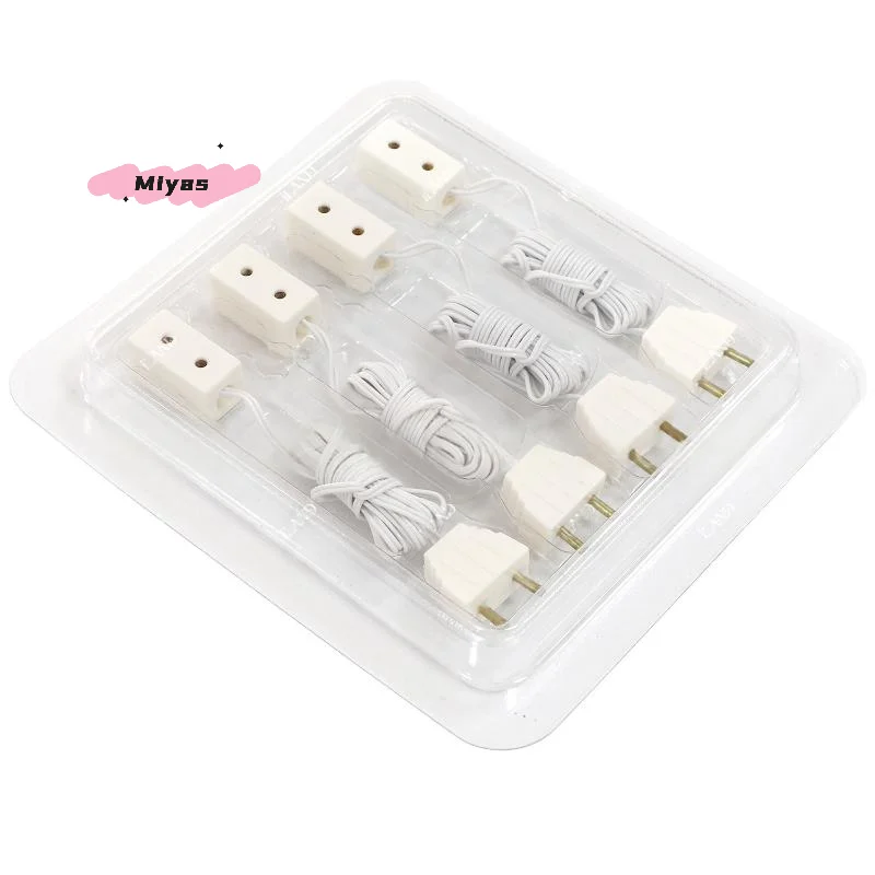 1/4Pcs Decorative Lamp Transformer Socket Connection Line Set for 1/12 Dollhouse Model Home Appliances Accessories Kid