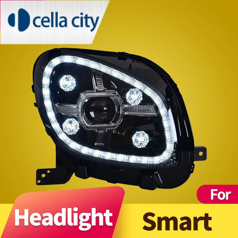 

Headlight Assembly for Smart Fortwo C453 2016-2019 Smart Forfour W453 LED DRL LED Sequential Turn Signal LED Low Beam High Beam