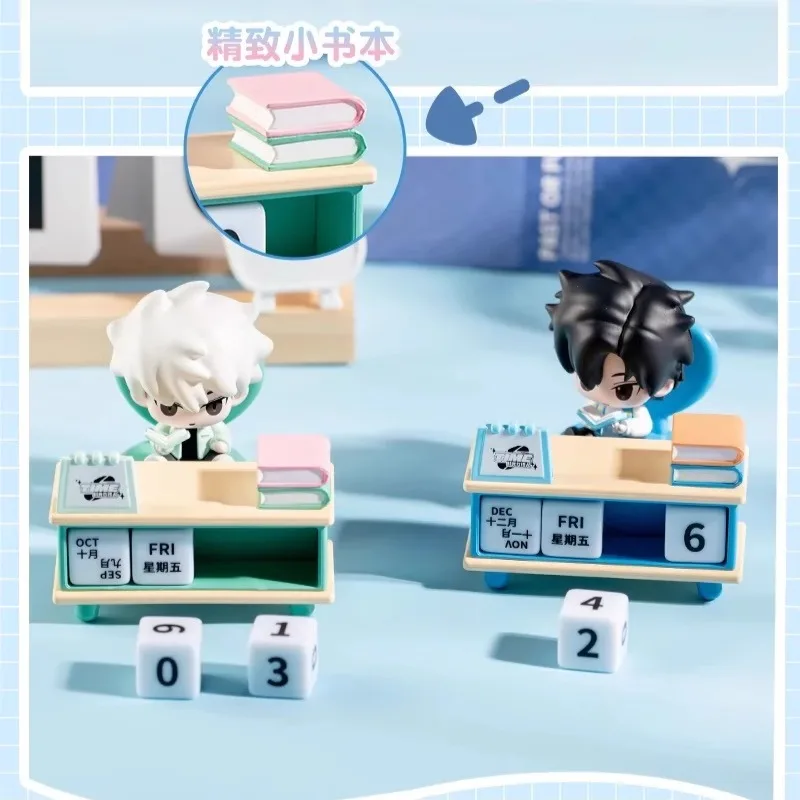 Figura de acción Link Click Charles Lucas, modelo de figura de acción de Anime, juguetes, calendario de escritorio original de dibujos animados, adorno de escritorio