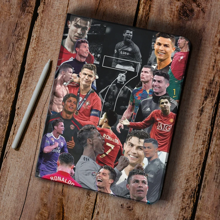 Football Superstar R-Ronaldo Case For iPad 10.2 7th 8th Air 1 2 3 Mini 2 3 5 Case Luxury Silicone For iPad Air 4 iPad Pro11 Case