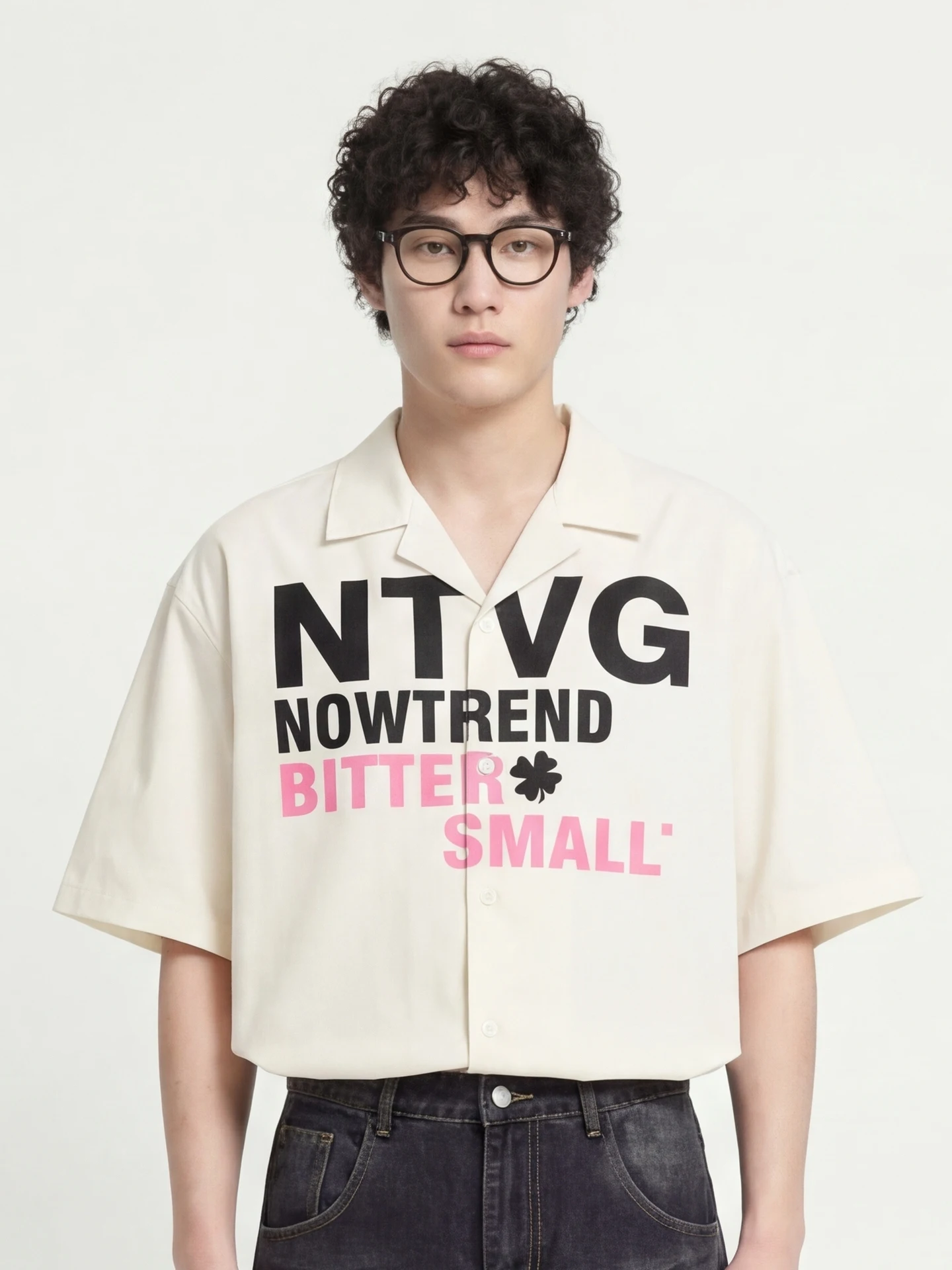 

Мужская футболка Ntvg Letter Loose с коротким рукавом, в этническом стиле, летняя новинка