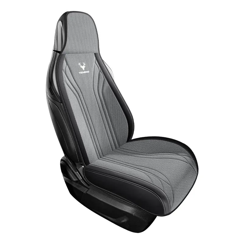Front single-seat one-piece head car seat cushion, made of linen, suitable for all seasons and applicable to most one-piece seat