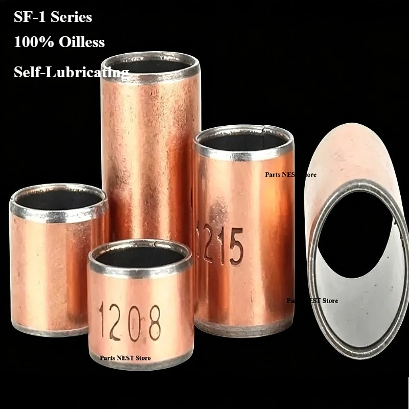 

SF-1 Self Lubricating Composite Bushing Copper Plating Sleeve Oil-Free Bearing Inner Diameter 3/4/5/6/7/8/9/10/11/12/13/14/15mm