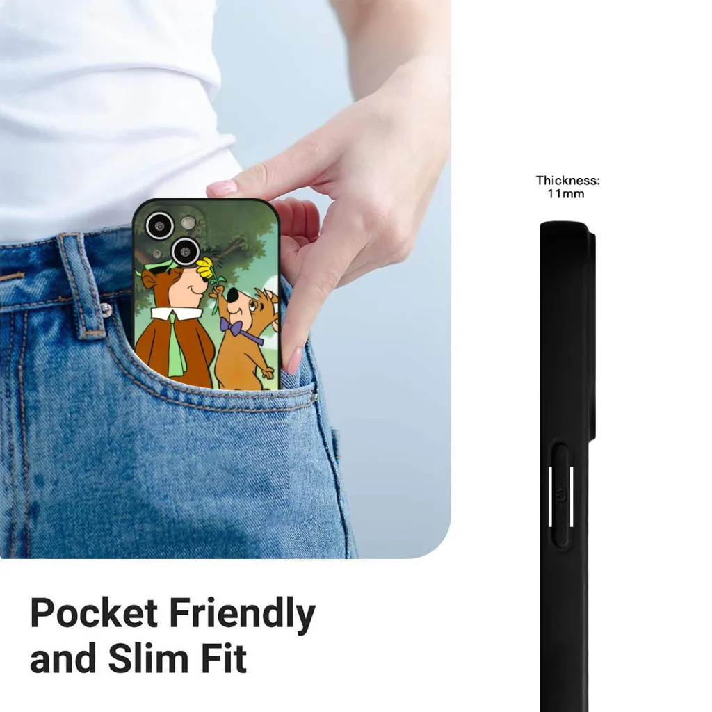 Phone Case For iPhone 15 Pro Max Silicone Shell Cute Yogi Bear