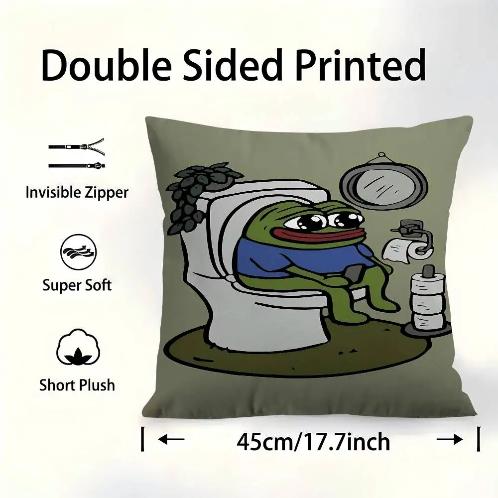 

Чехол для подушки Sad Frog Pepe 45*45 см, декоративная наволочка для дивана, домашняя наволочка для подушки