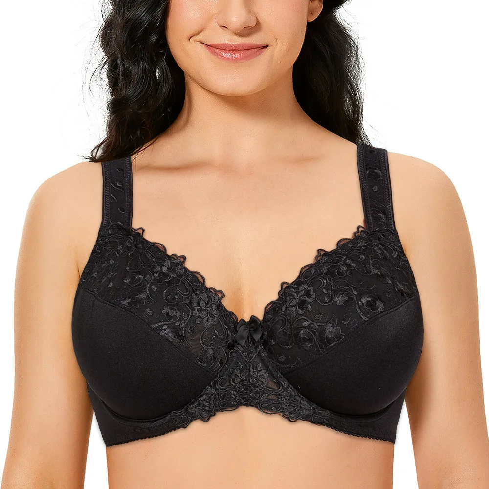 Frauen Under Spitze Bhs Sexy Stickerei Unterwäsche Frauen Plus Größe Dünne Bh Volle Tasse Bralette Große Tasse C D E F G H I J Tasse