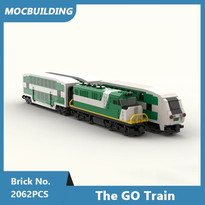 MOC Building Blocks The Train Model City Express Transit Vehicle DIY Assembled Bricks Creative Display Toys Xmas Gifts 2062PCS