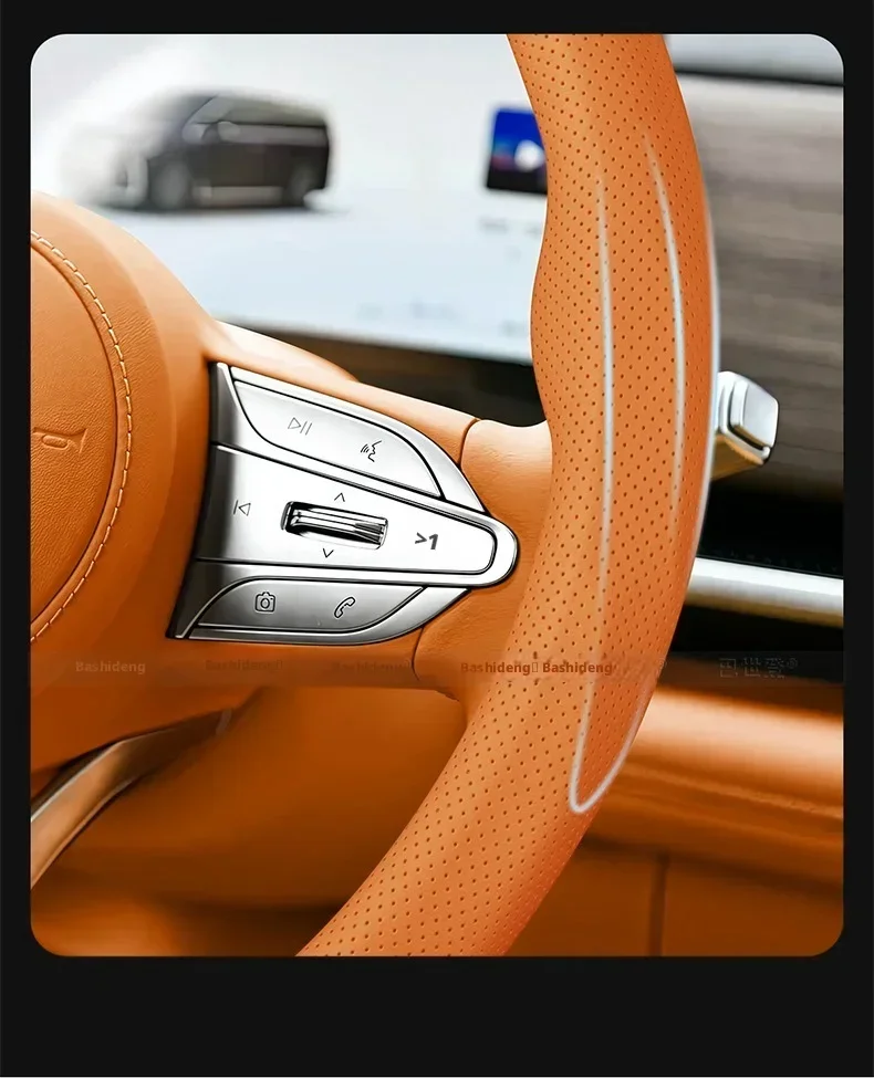 Für BYD 1,5 mm ultradünne Lenkradabdeckung passend für Seal Shark 6 Atto 2 3 8 Sealion 7 Dolphin King DM-i Han Innenzubehör – Detail 3