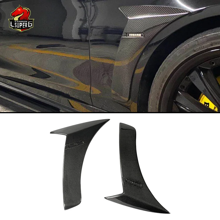 W222 Carbon Fiber Side Fender Fin Vents Splitter For  S Class S63 S65 side body kitcustom