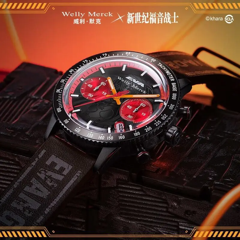 Neon Genesis Evangelion anime EVA orologio al quarzo Asuka tecnologia nera da uomo prepotente versione di fascia alta fidanzato regalo di compleanno