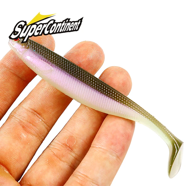 NOWY Superkontynent ShadTeez T-tail 50mm 70mm 100mm Szczupak Zander Predator Wędkarstwo 3d oczy Miękka przynęta Przynęty wędkarskie