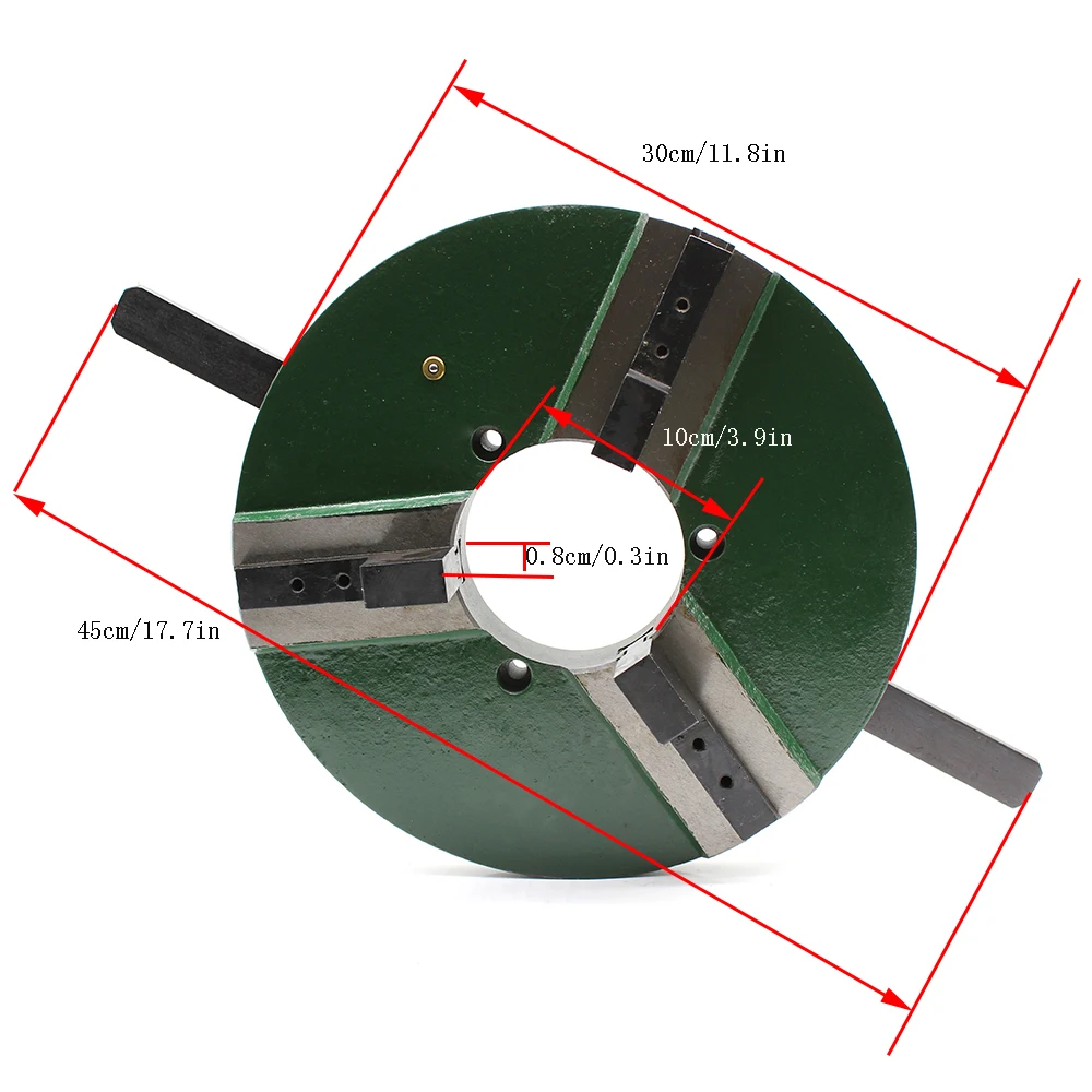 WP-300 3 Jaws Handle Chucks Welding Positioner Turntable Clamping Lathe Chuck images - 6