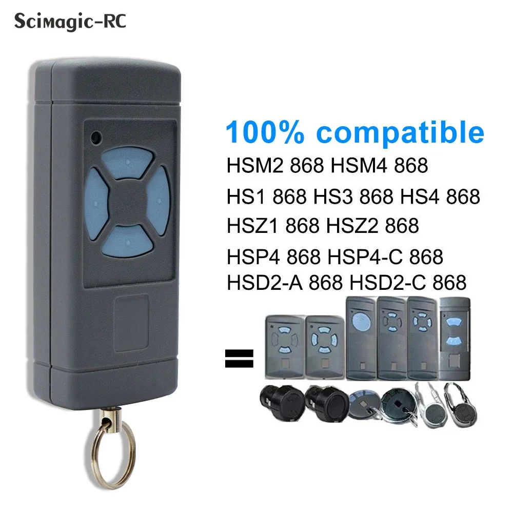 

HORMANN HSE2 HSE4 868MHz Garage Door Remote Control Compatible With HSM2 HSM4 HS2 HS4 Blue Buttons Transmitter Gate Opener