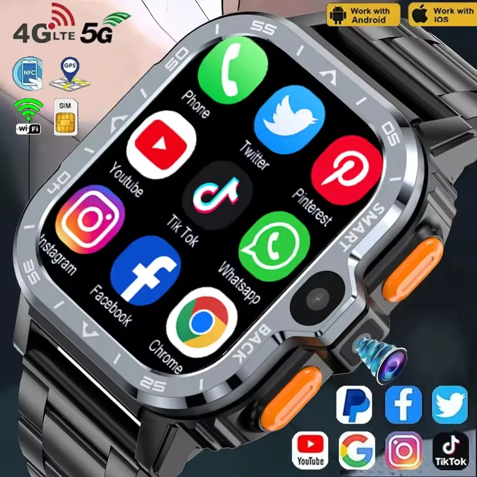 

For Huawei SmartWatch Android ios GPS Video Voice Wi-Fi Call Messaging HD Dual Cameras 4G Sim Card WIFI Men's Smart Watches 2025