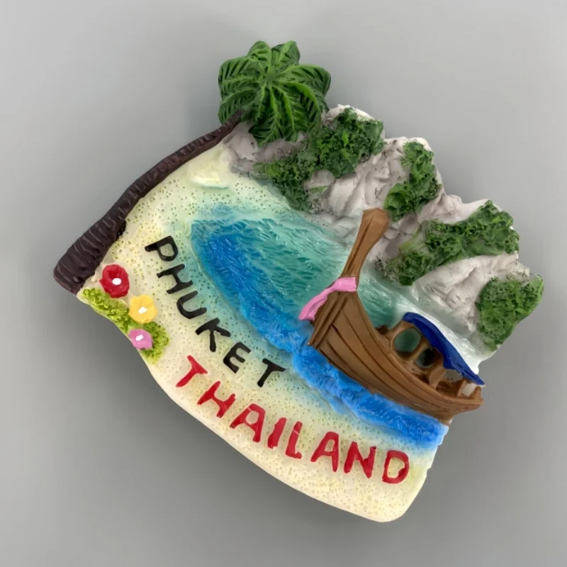 تايلاند، الجذب السياحي الشهير، جزيرة فوكيت، الهدايا التذكارية السياحية، الحرف اليدوية، الديكور، ملصقات الثلاجة المغناطيسية #2
