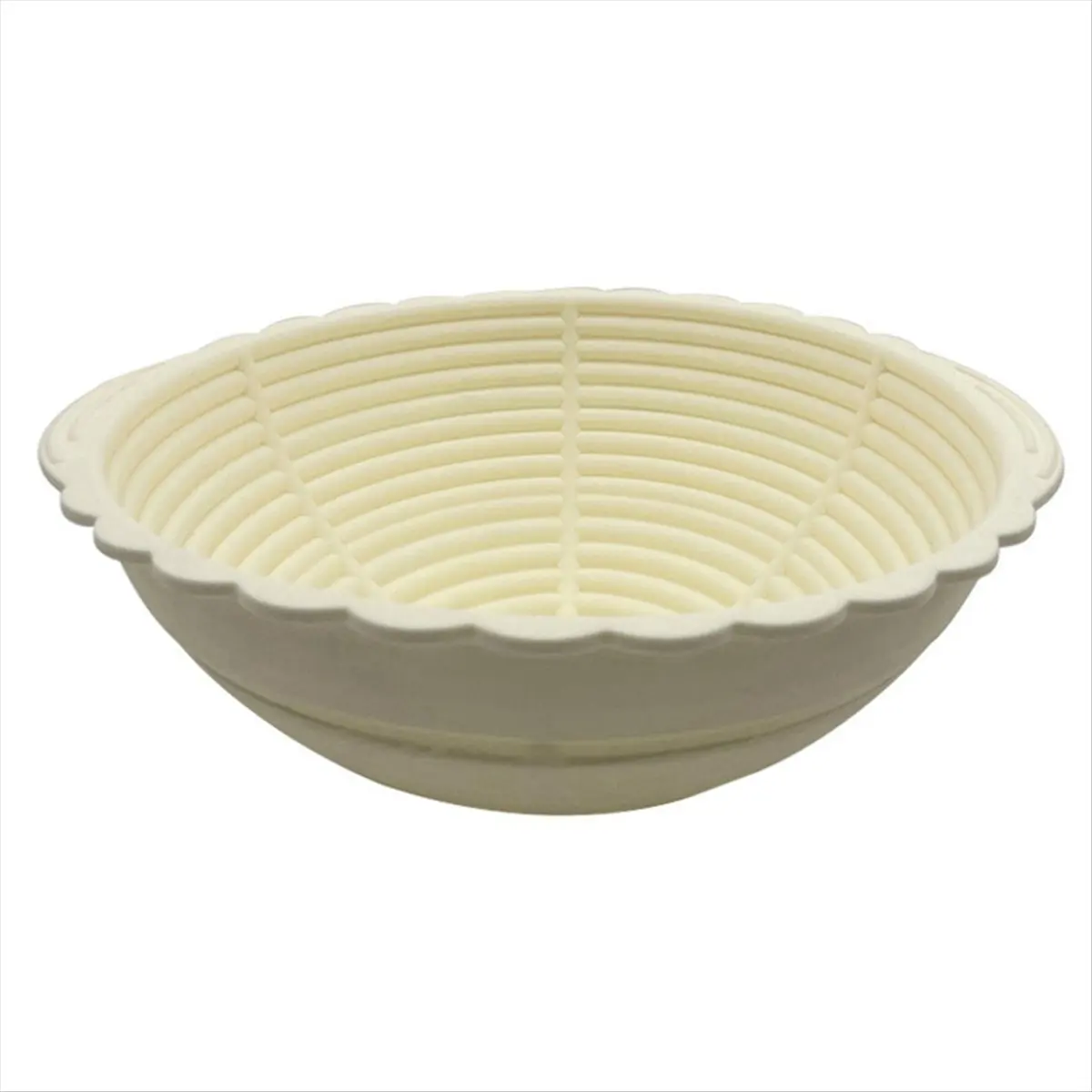 M10K Bread Proofing Basket,Silicone Round Bread Foldable Sourdough Baking Basket Waterproof Proofing Bowls,Creamy-White