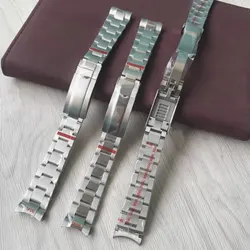 Watchbands For Rolex SUBMARINER DAYTONA Yacht-Master GMT Watch Band Strap glidelock Clasp Stainless Steel Bracelet 20mm